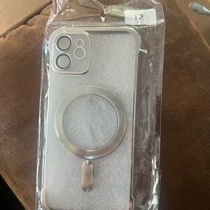 Silver Phone Case with Ring Holder case IP 12 Case NEW